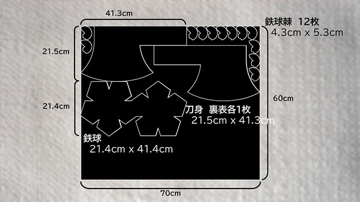 黒フェルト裁断